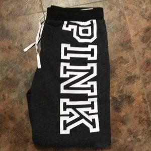 NWT VS Pink Jogger Pants. Dark Gray